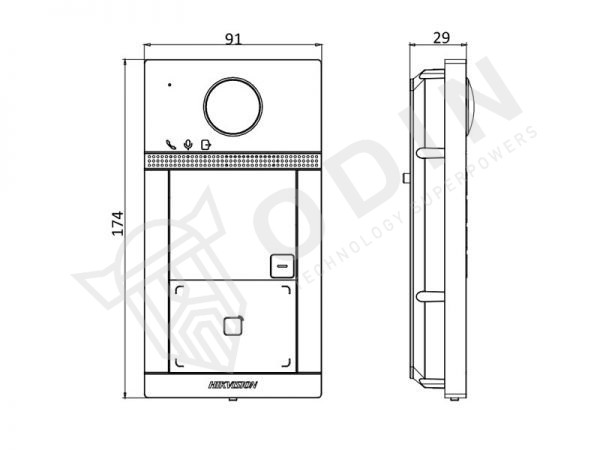 Hikvision DS-KV8213-WME1 Videocitofono bifamiliare wifi 2 MP 129° IP65