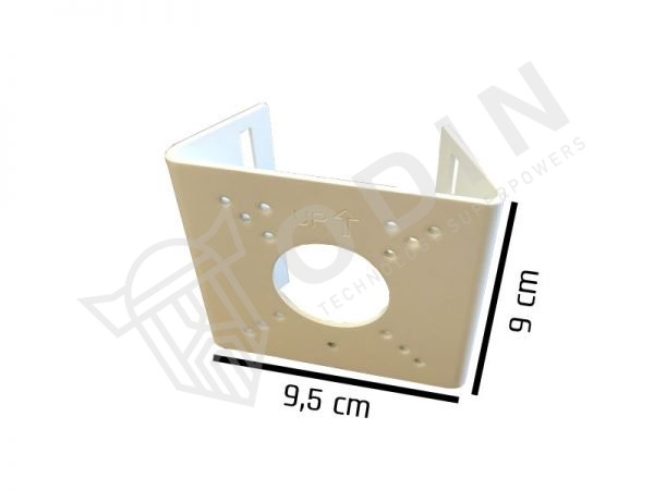 Supporto da palo videosorveglianza per fissaggio telecamere con fascette in ferro regolabili