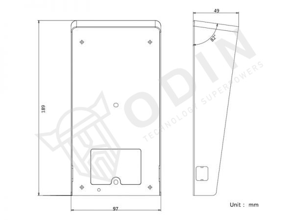 HIKVISION DS-KABV8113-RS/SURFACE Tettuccio protettivo anti pioggia per montaggio a filo DS-KV8x13-WME1