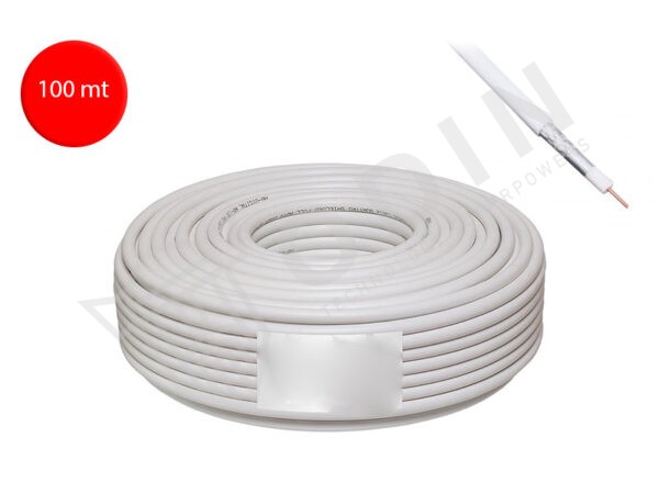 Cavo coassiale RG59 75 Ohm per videosorveglianza 100 mt