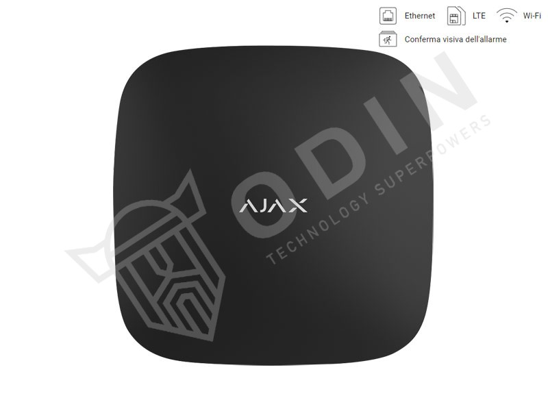 AJAX Hub2Plus-B Centrale antifurto wireless Dual Sim LTE/3G/2G fino a 200 dispositivi AJ-HUB2PLUS 20276