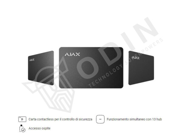 AJAX Pass Carta crittografata contactless per tastiera KEYPADPLUS colore nero