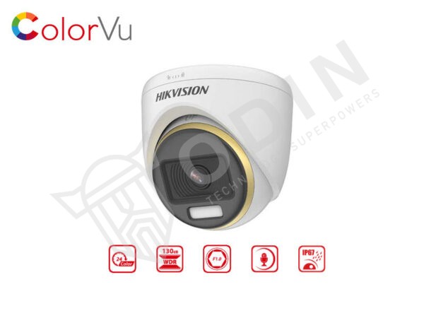 HIKVISION DS-2CE70DF3T-MFS Telecamera dome turbo Hd 1080P 2,8 mm 2 Mpx Colorvu con microfono
