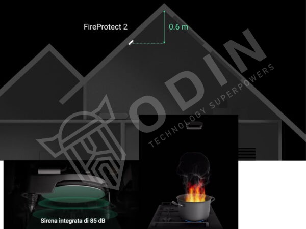 AJAX FireProtect 2RB Rilevatore antincendio wireless con sensore di calore e fumo