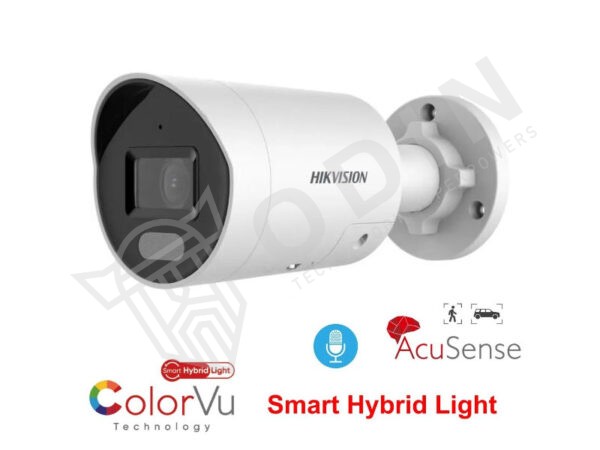 Hikvision DS-2CD2047G2H-LIU Telecamera ColorVu Smart Hybrid Acusense bullet Ip 4 Mpx ottica 2,8 mm con microfono
