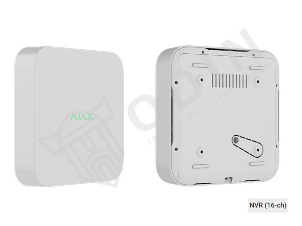 Ajax Nvr videoregistratore 16 canali di rete per telecamere Onvif fino a 4K, HDD 3,5" fino a 16 TB bianco 70935