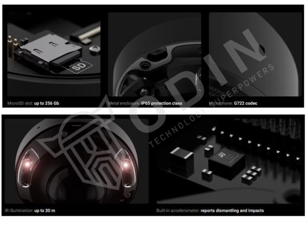 Ajax Telecamera DomeCam 76018 Mini IP 5 Megapixel IP65 con microfono 2,8 mm con slot per micro SD fino a 256GB, IR fino a 30 mt