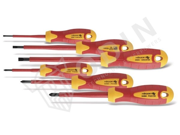 Set cacciaviti isolati ergonomici in acciaio - Confezione da 6 pz