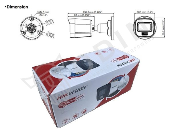 HIKVISION DS-2CE16K0T-LPFS Telecamera bullet ottica 2,8 mm 3K SmartHybrid con microfono