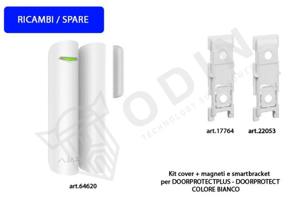 AJAX DUMMY BOX cover, magneti e smartbracket per Doorprotectplus e Doorprotect colore bianco