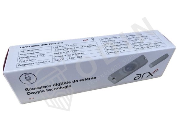 SOPRAS SO8DT Rilevatore filare a effetto tenda doppia tecnologia con ingresso per contatto tapparella e magnetico