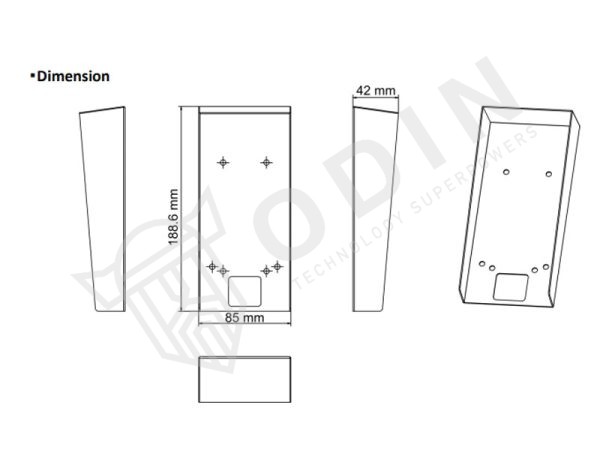 Hikvision DS-KAB502-S1 Tettuccio protettivo per Access control serie DS-K1T502