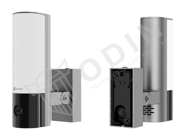 EZVIZ EL3 Telecamera intelligente regolabile 2K con luce a parete integrata e riconoscimento della targa