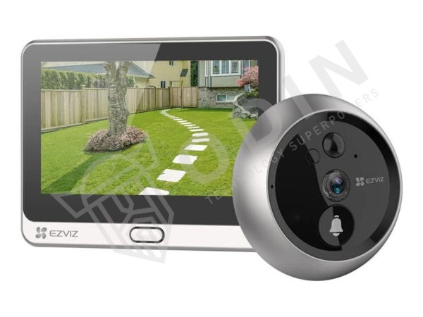 EZVIZ CS-DP2C Kit Spioncino Wifi 1080P con campanello integrato a batteria visione a 155° colore oro, monitor 4,3"