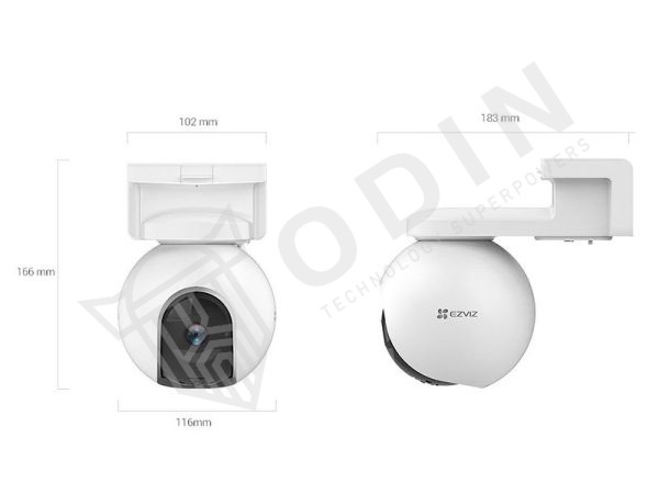 EZVIZ EB8 4G Telecamera motorizzata da esterno IP67 a batteria con visione notturna a colori, sirena e strobo incorporati