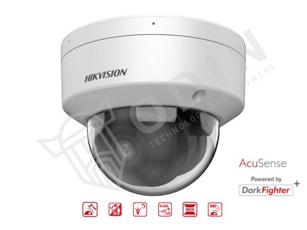 Hikvision DS-2CD2146G2H-ISU Telecamera dome 4 Mpx Acusense IR 30 mt IP66 ottica 2,8 mm