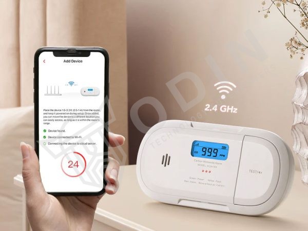 Rilevatore monossido di carbonio Wi-fi a batterie gestibile tramite App con cicalino da 85 db con notifiche in tempo reale X-SENSE
