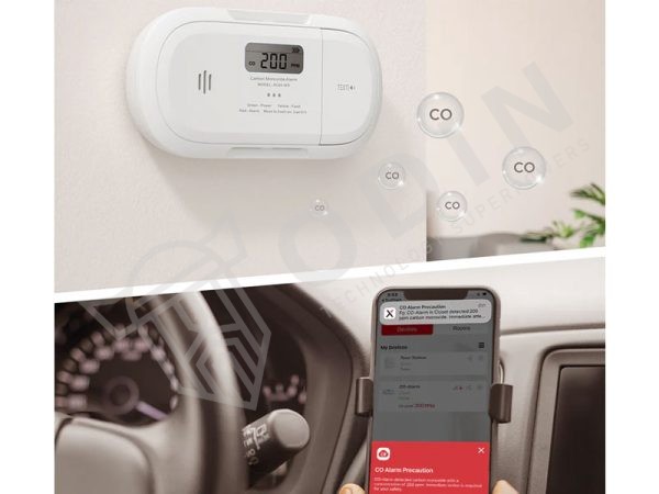 Rilevatore monossido di carbonio Wi-fi a batterie gestibile tramite App con cicalino da 85 db con notifiche in tempo reale X-SENSE