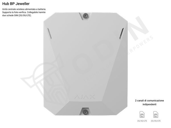 AJAX 93601 HUB BP Jeweller centrale alimentata a batteria 2G/3G/LTE con fotoverifica