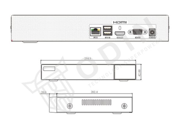 NVR Visar 4 ingressi VSN-T6104B1B 1 HDD fino a 10Tb ideale per telecamere max 6 mpx