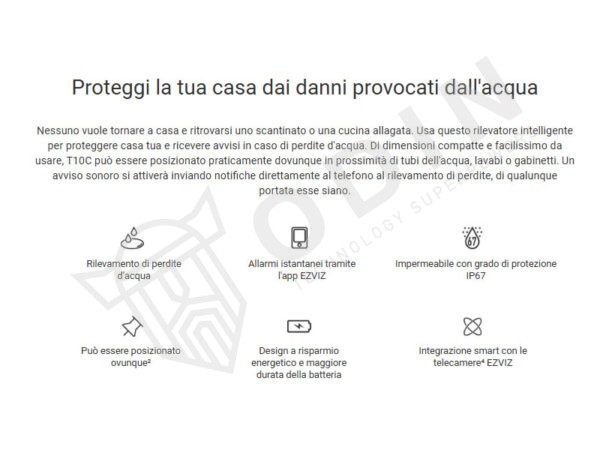 EZVIZ CS-T10C Sensore allagamento che rileva perdite d'acqua senza fili