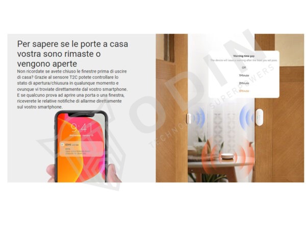 EZVIZ CS-T2C Contatto magnetico senza fili per lo stato di apertura e chiusura