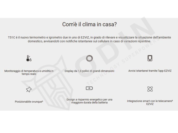 EZVIZCS-T51C Sensore temperatura e umidità da abbinare a Gateway Ezviz