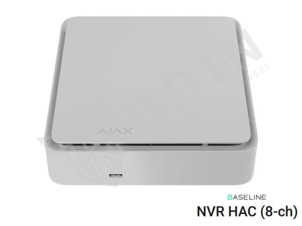 Ajax Nvr HAC videoregistratore 8 canali di rete per telecamere Onvif fino a 4K, HDD 3,5" fino a 16 TB bianco 134500