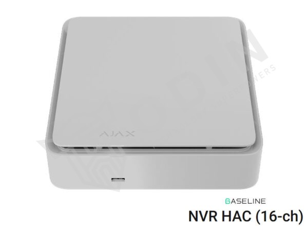 Ajax Nvr HAC videoregistratore 16 canali di rete per telecamere Onvif fino a 4K, HDD 3,5" fino a 16 TB bianco 134506
