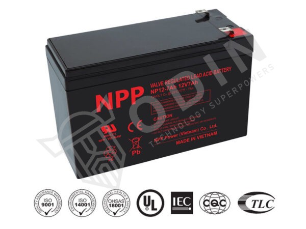 NPP NP7-12 Batteria 12V al Piombo 7 Ah per sistemi di sicurezza
