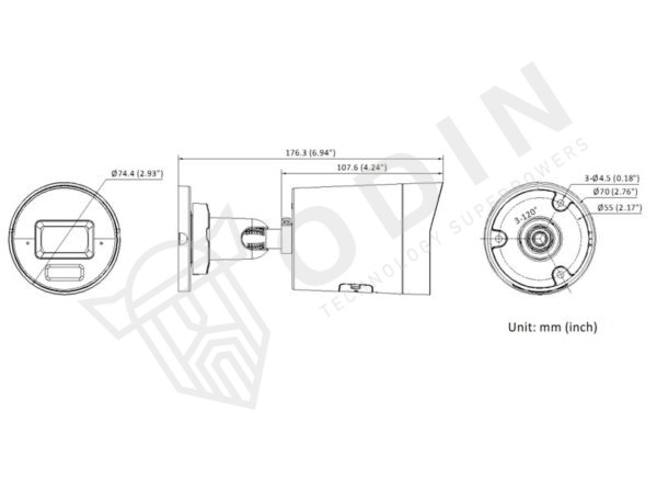 Hikvision DS-2CD2047G3-LI2UY/SL Telecamera ColorVu 3.0 Smart Hybrid Acusense bullet Ip 4 Mpx ottica 2,8 mm