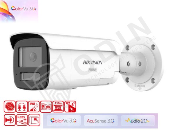 Hikvision DS-2CD2T87G3-LIS2UY/SL Telecamera ColorVu 3.0 Smart Hybrid Acusense bullet Ip 8 Mpx ottica 4 mm