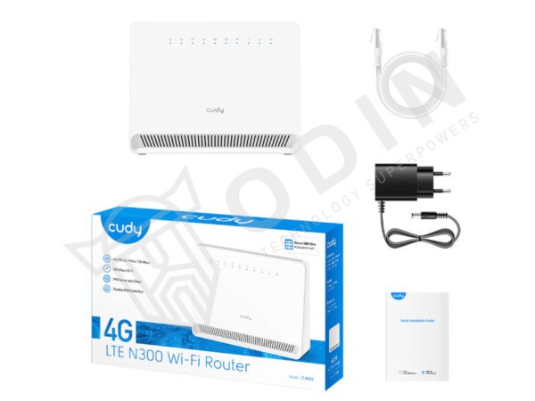 CUDY LT400E Router wi-fi 4G N300 con slot nano-SIM e wifi 300 Mbps con 4 porte LAN