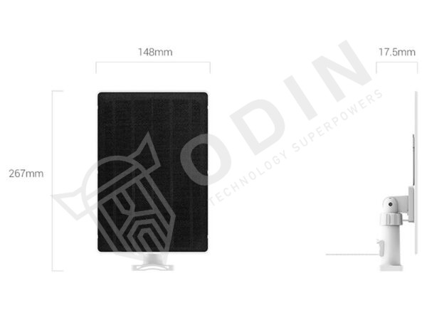 EZVIZ CS-CSP8 Pannello solare di ricarica per telecamere fino a 8W, staffa girevole a 360° con cavo da 3 mt CS-PSP8-R100-3M