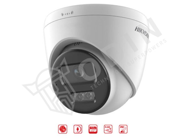 Hikvision DS-2CD1383G2-LIU Telecamera Turret 8 Megapixel ottica 2,8 mm serie Value SmartHybrid con microfono